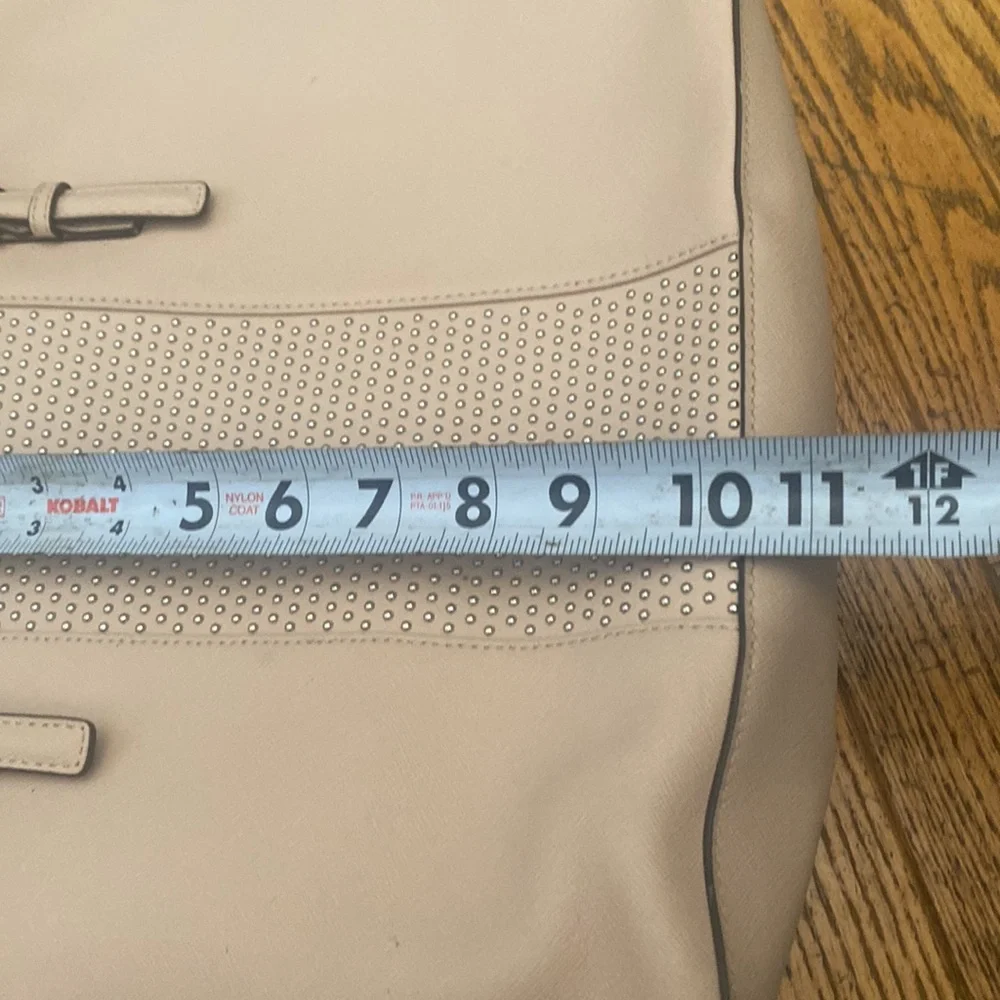 MK Michael Kors Jet Set Micro-Stud Stripe Saffiano Bag blush pink. Travel tote - Picture 15 of 16